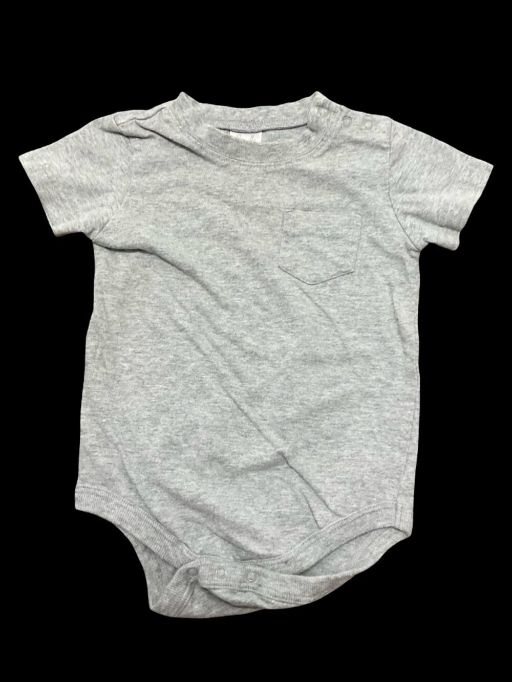 🌻10/$25 - Solid Grey Tee Onesie w/ Pocket Detail